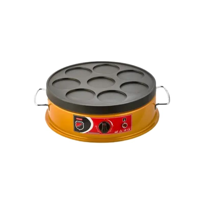 Işıkgaz Silverinox PNK-01 Elektrikli Tekli 8 Gözlü Pankek Makinesi - Turuncu